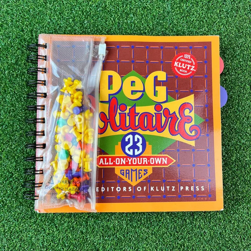 Klutz Book Game Set for Peg Solitaire: 23 All-On-Your-Own Games